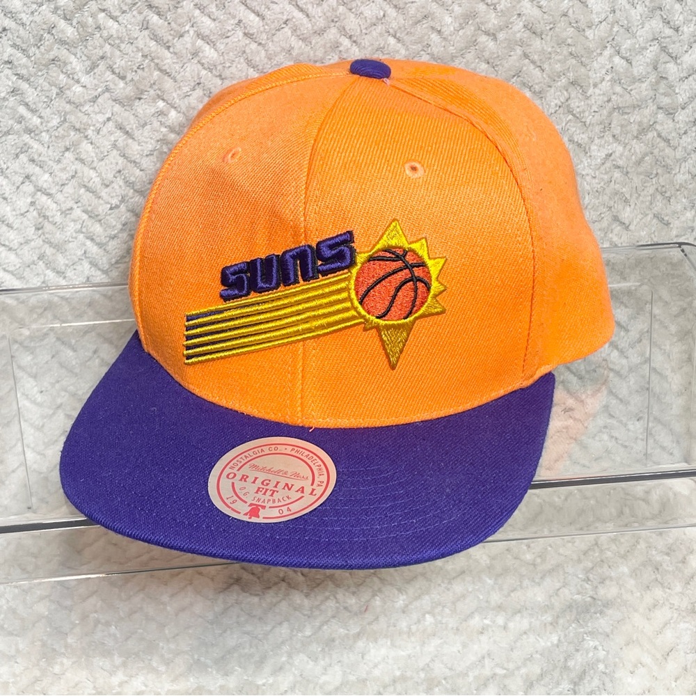 Mitchell & Ness NBA Phoenix Suns Snapback Hat Orange‎ Purple Basic Hat OS